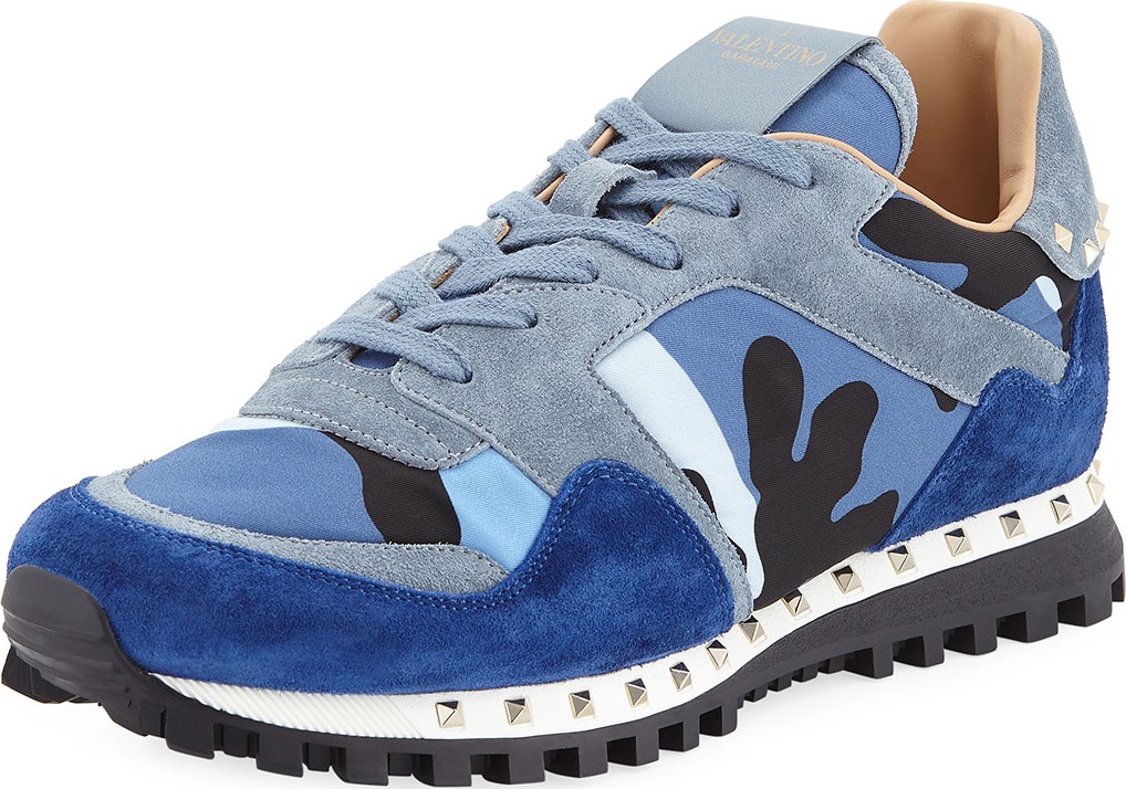 Valentino Men's Rockrunner Camo Trainer Sneakers Valentino Men's Rockrunner Camo Trainer Sneakers