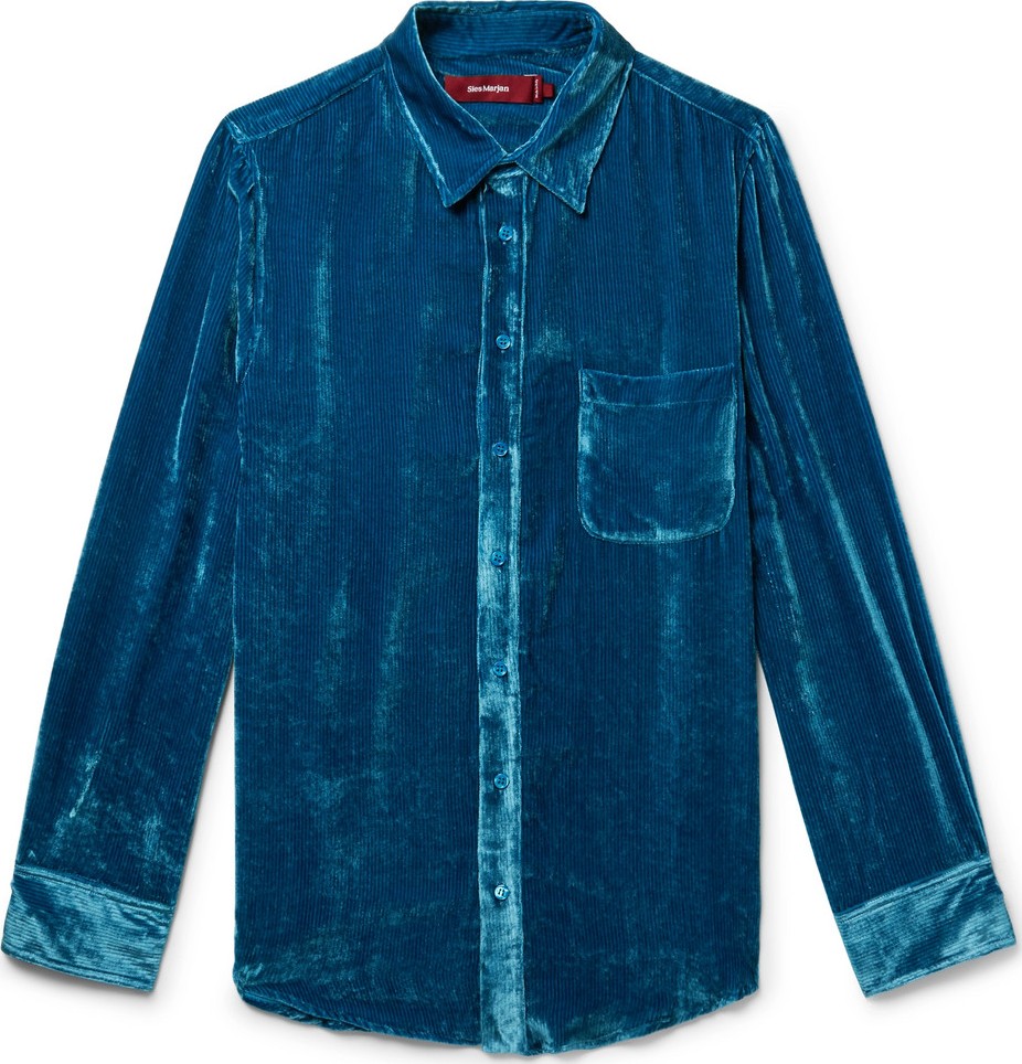 Sies Marjan Sander Silk and Cotton-Blend Corduroy Shirt