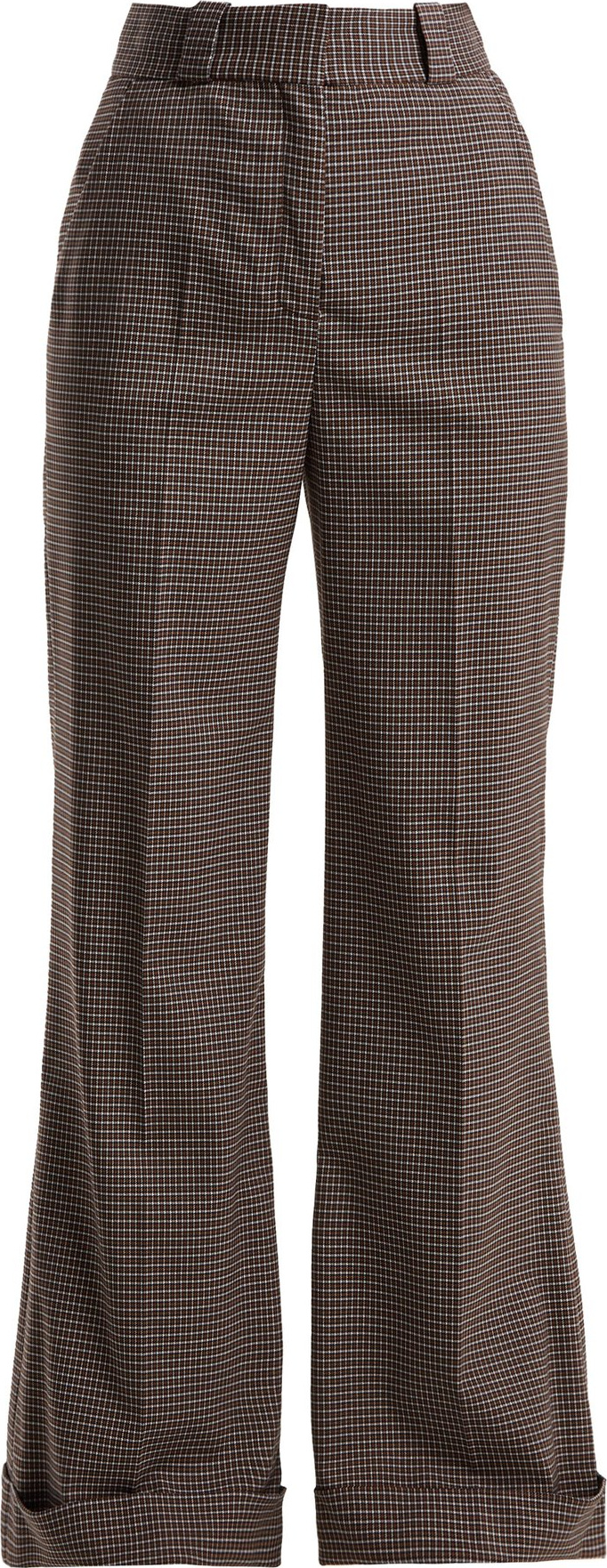 See By Chloé Mini check wide-leg trousers