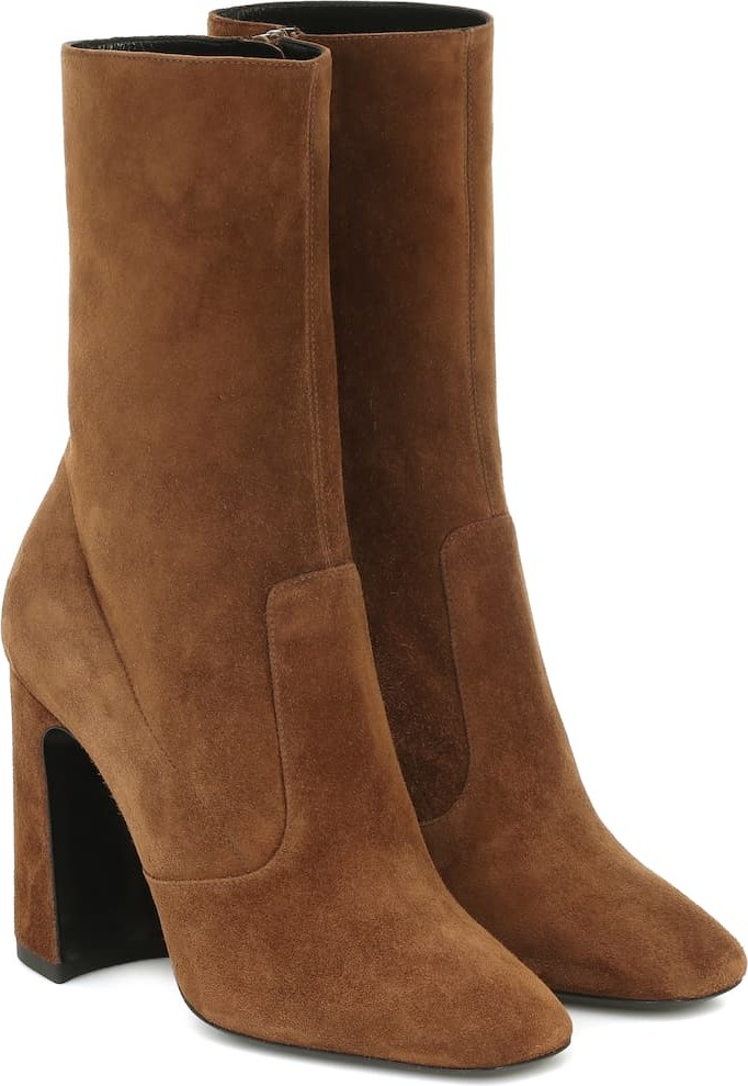Saint Laurent Maddie 100 suede ankle boots