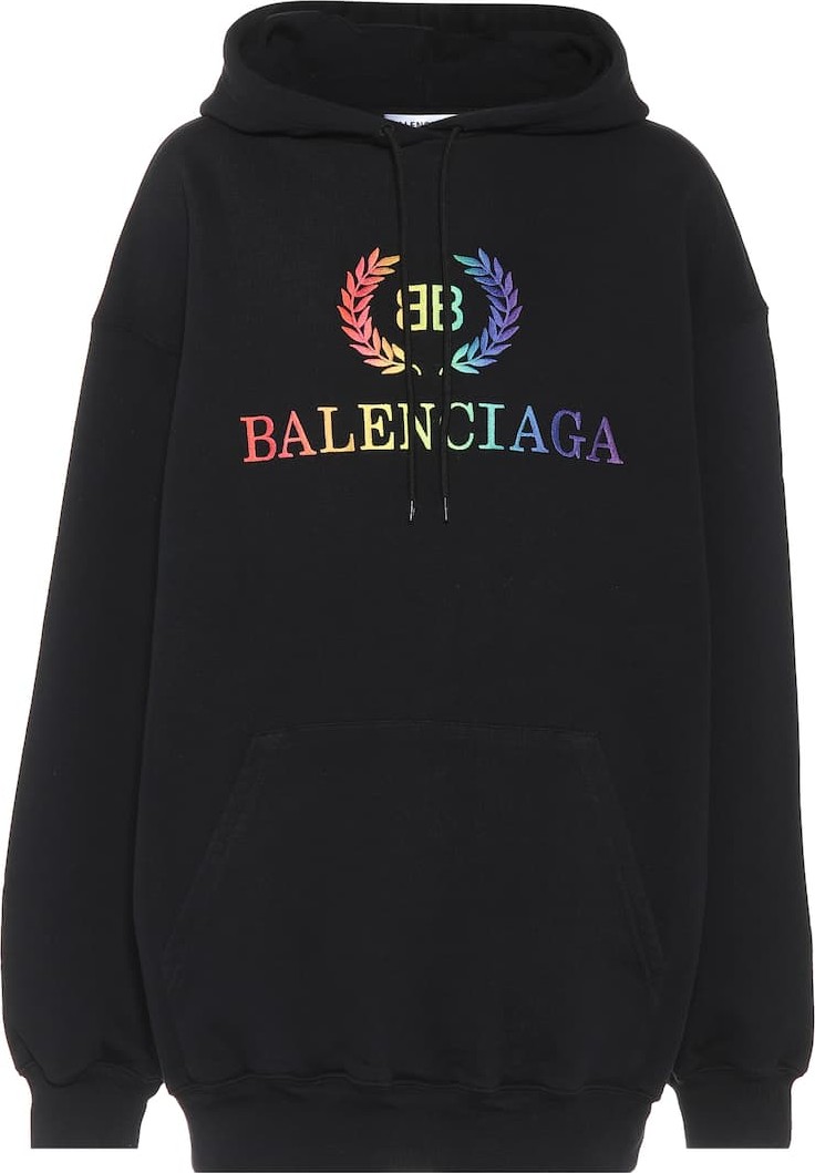 Balenciaga Logo oversized jersey hoodie