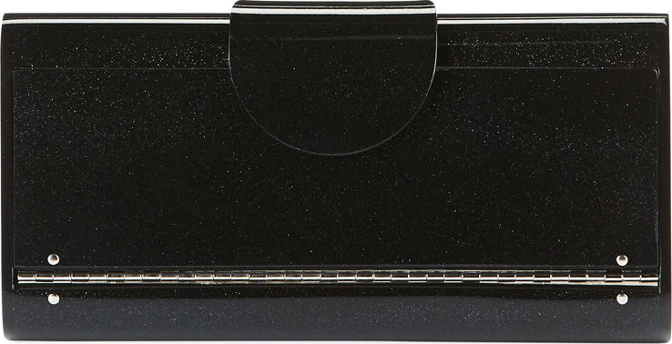 Edie Parker Large Lara Glitter Iceless Clutch Bag