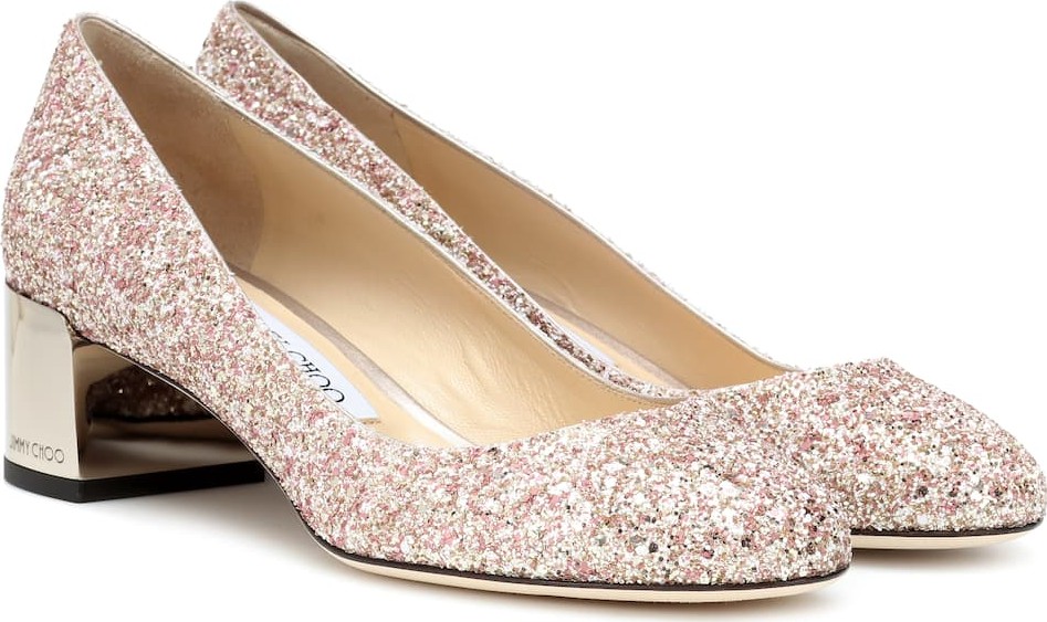 Jimmy Choo Jessie 40 glitter pumps