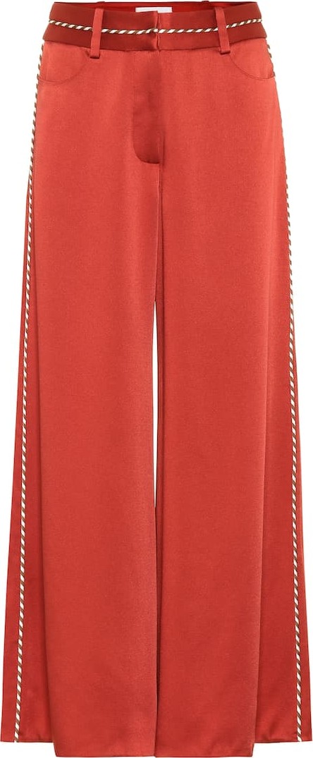 Peter Pilotto High-rise satin pants