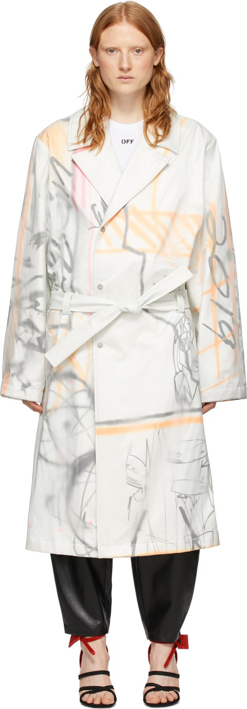 Off White White Futura Edition Trench Coat