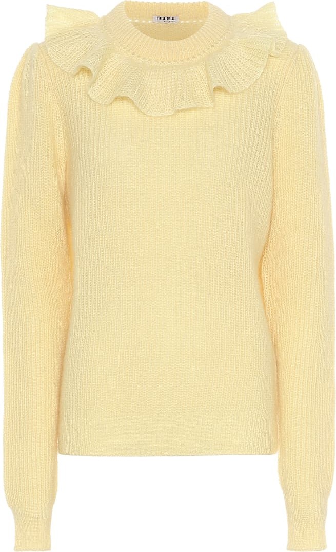 Miu Miu Ruffled mohair-blend sweater