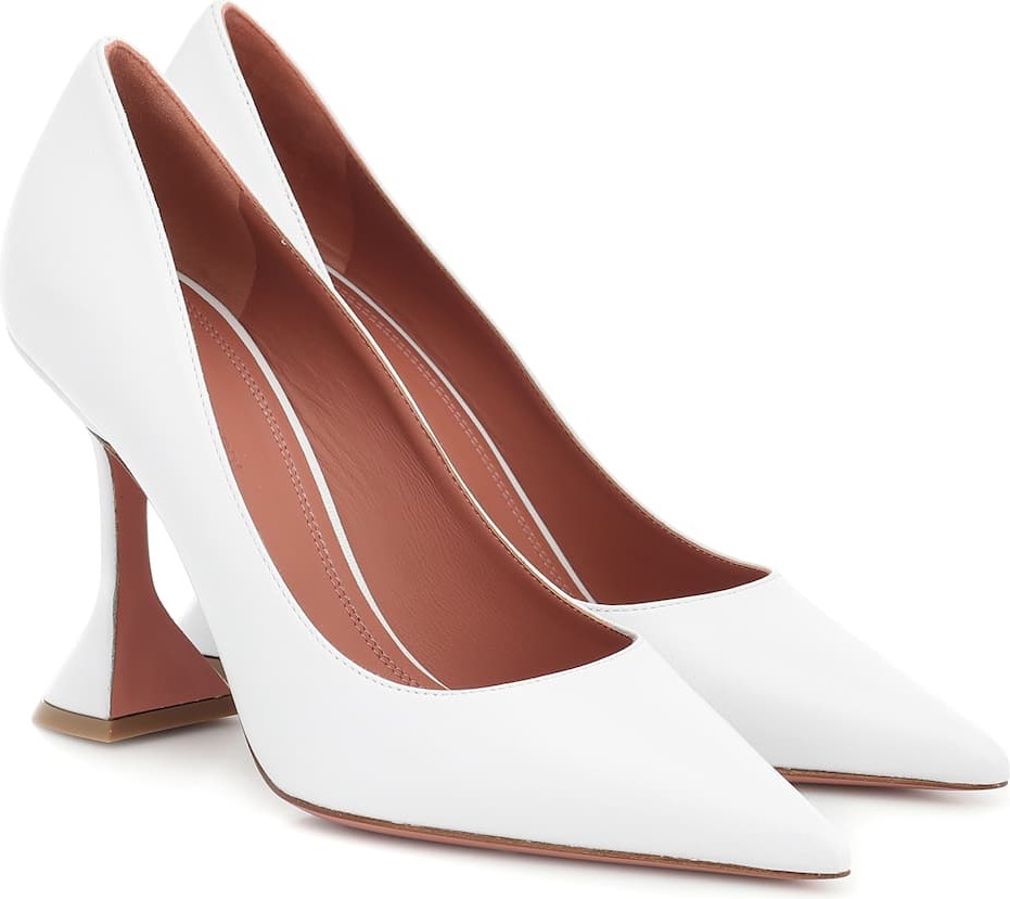 Amina Muaddi Ami 95 leather pumps