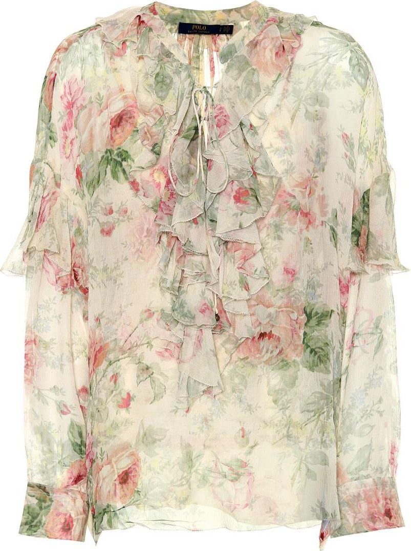 Polo Ralph Lauren Floral-printed silk blouse