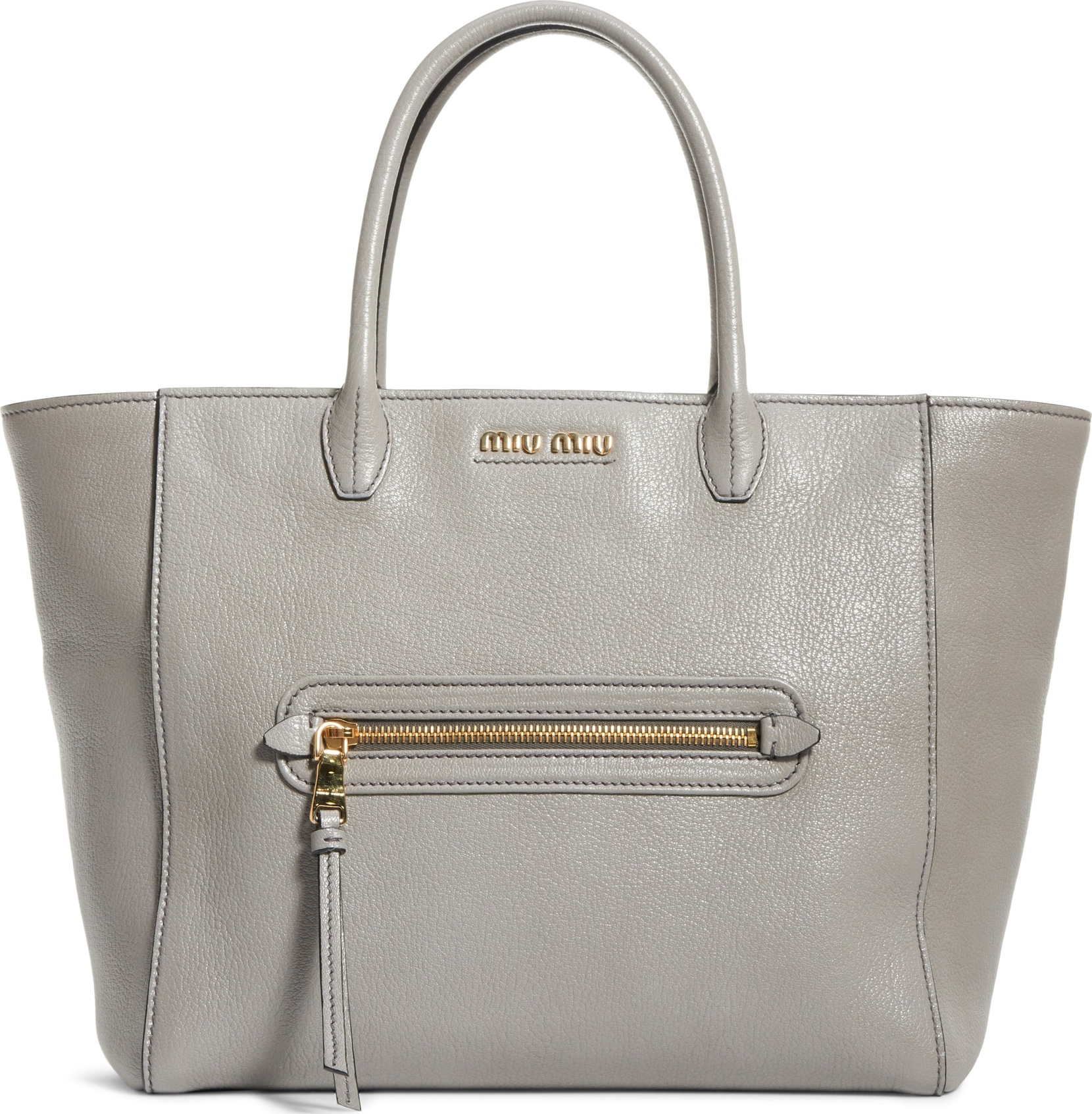Miu Miu Madras Leather Satchel
