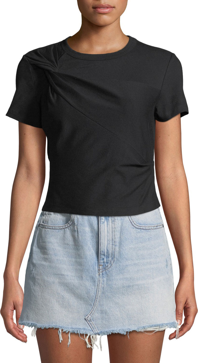 T By Alexander Wang Twisted Jersey Short-Sleeve Slim Tee