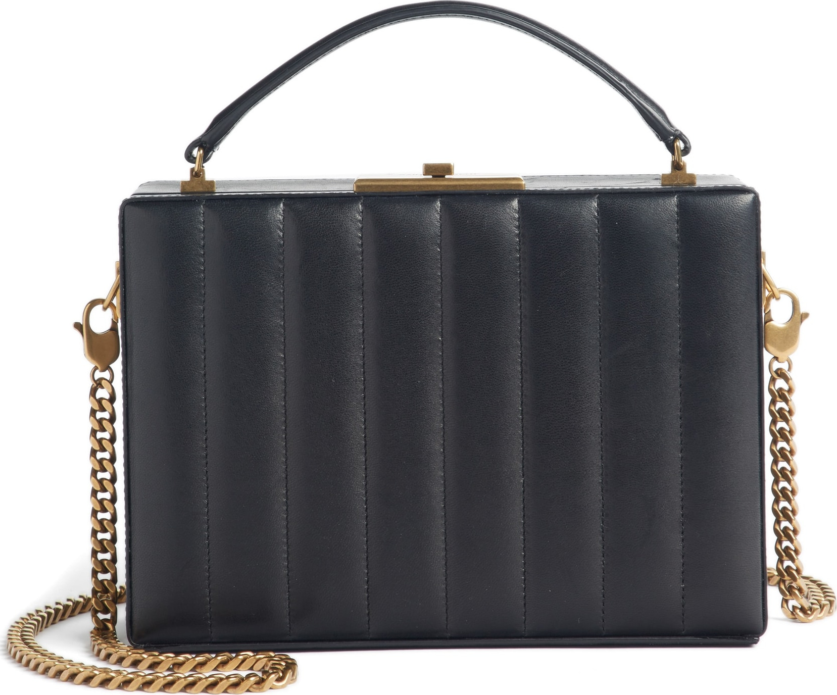 Saint Laurent Nan Quilted Leather Frame Bag