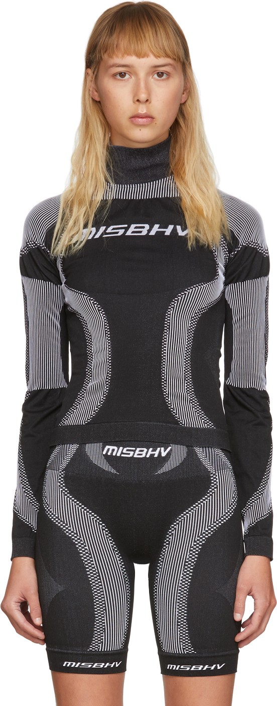 Misbhv Black & White Active Turtleneck Misbhv Black & White Active Turtleneck