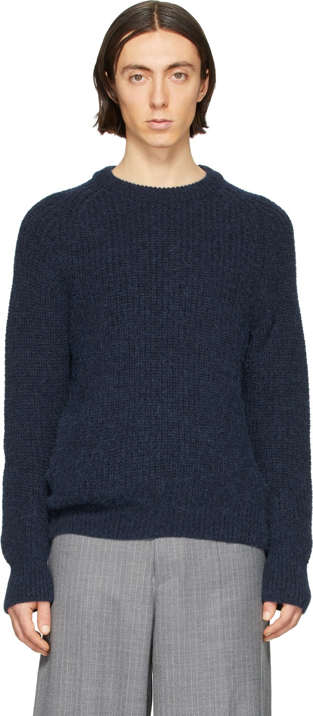 Our Legacy Navy Heavy Chunk Sweater