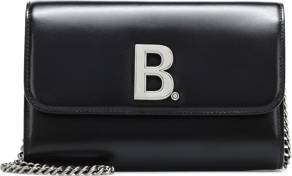 Balenciaga B. leather shoulder bag