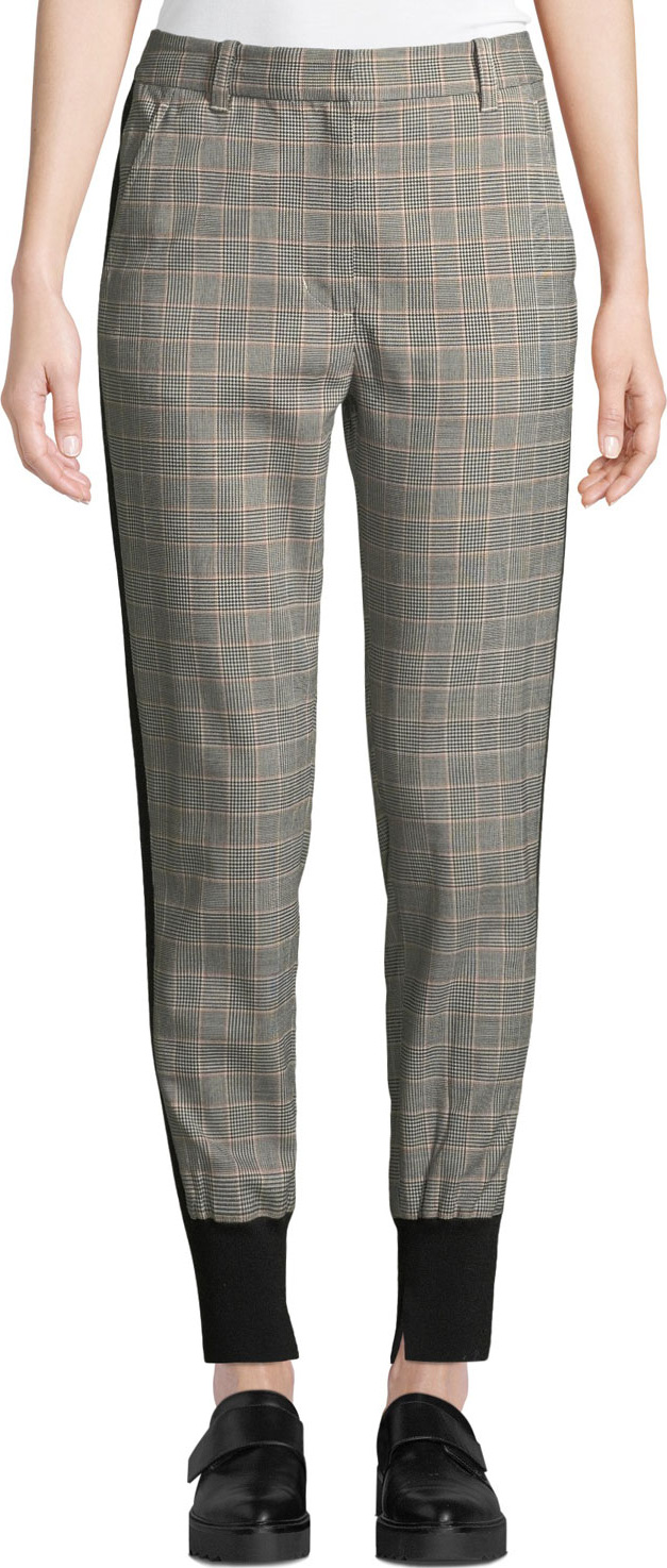 3.1 Phillip Lim Checked Wool/Cotton Jogger Pants 3.1 Phillip Lim Checked Wool/Cotton Jogger Pants