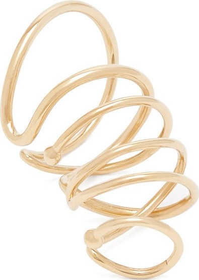 Completedworks Bend In The River spiralled gold-vermeil ear cuff