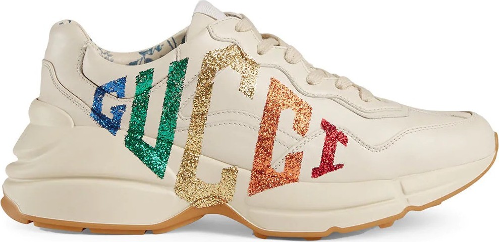 Gucci glitter leather sneaker