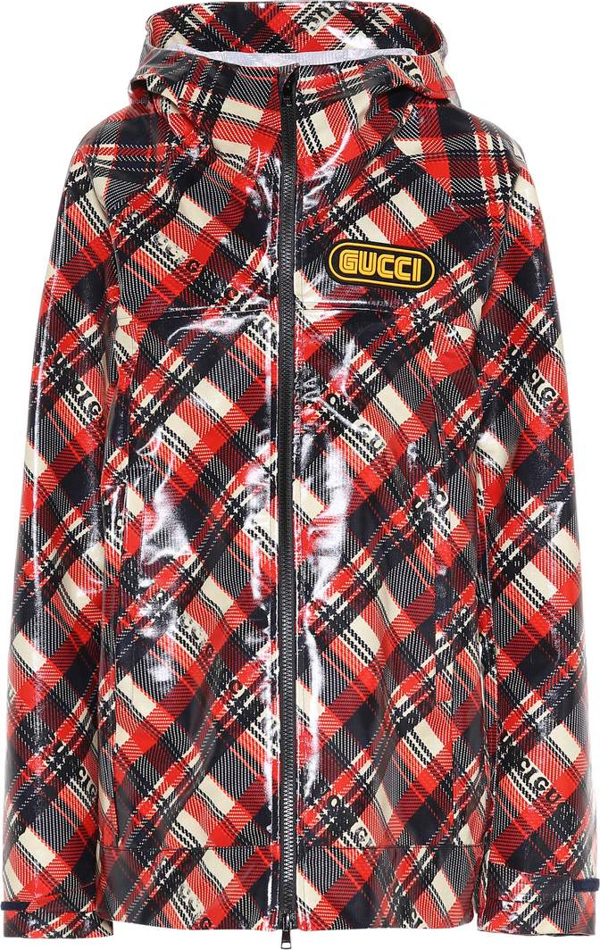 Gucci Plaid rain jacket