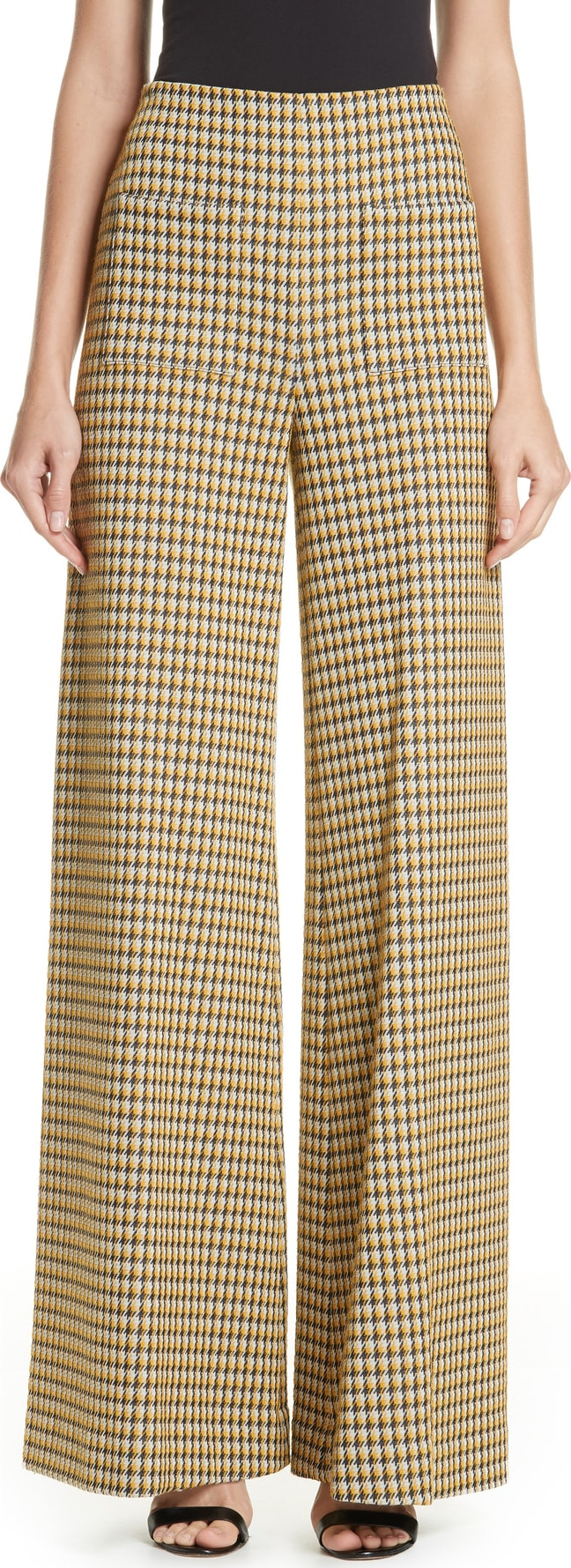 Hellessy Luc Houndstooth Wide Leg Pants