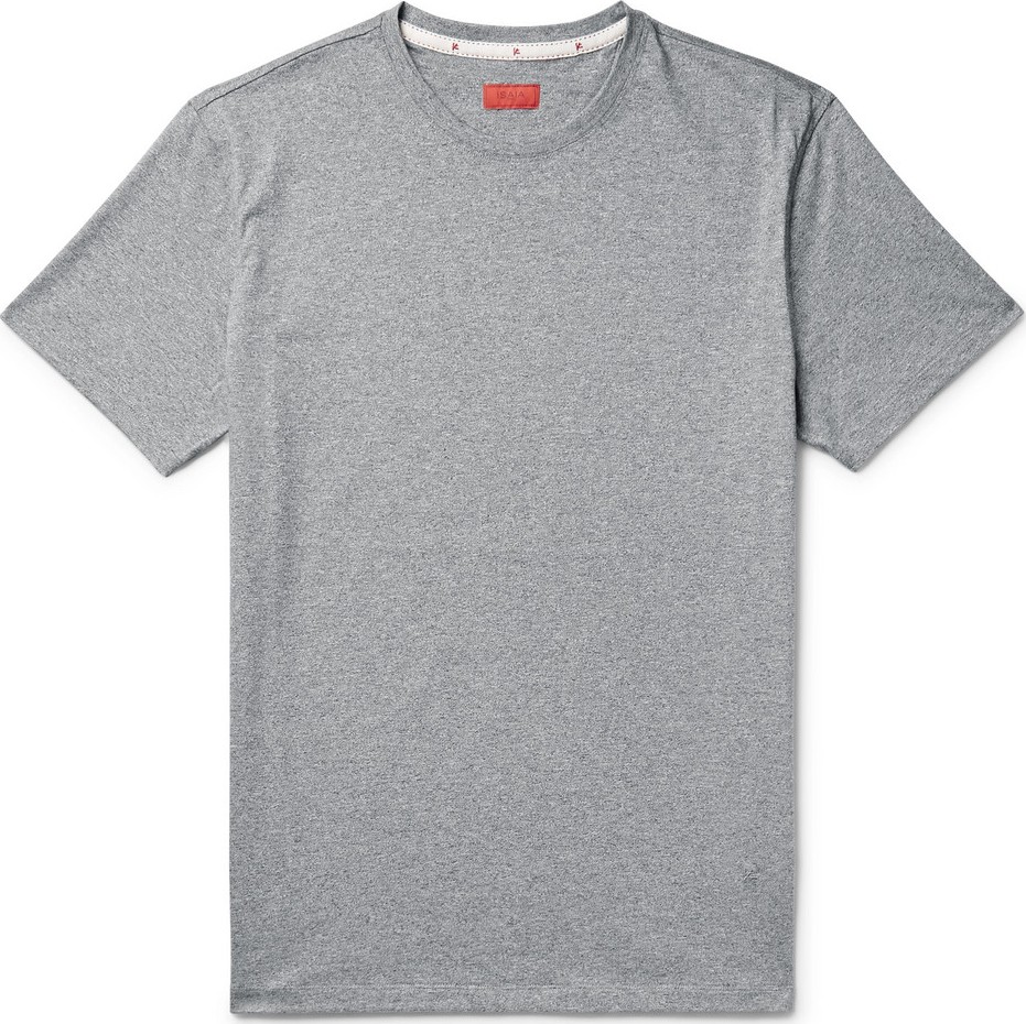 Isaia Mélange Cotton-Jersey T-Shirt