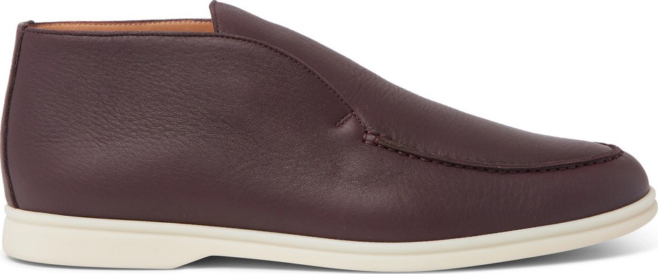 Loro Piana Open Walk Full-Grain Leather Boots