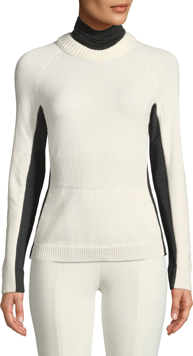 Moncler Colorblock Knitted Turtleneck Sweater