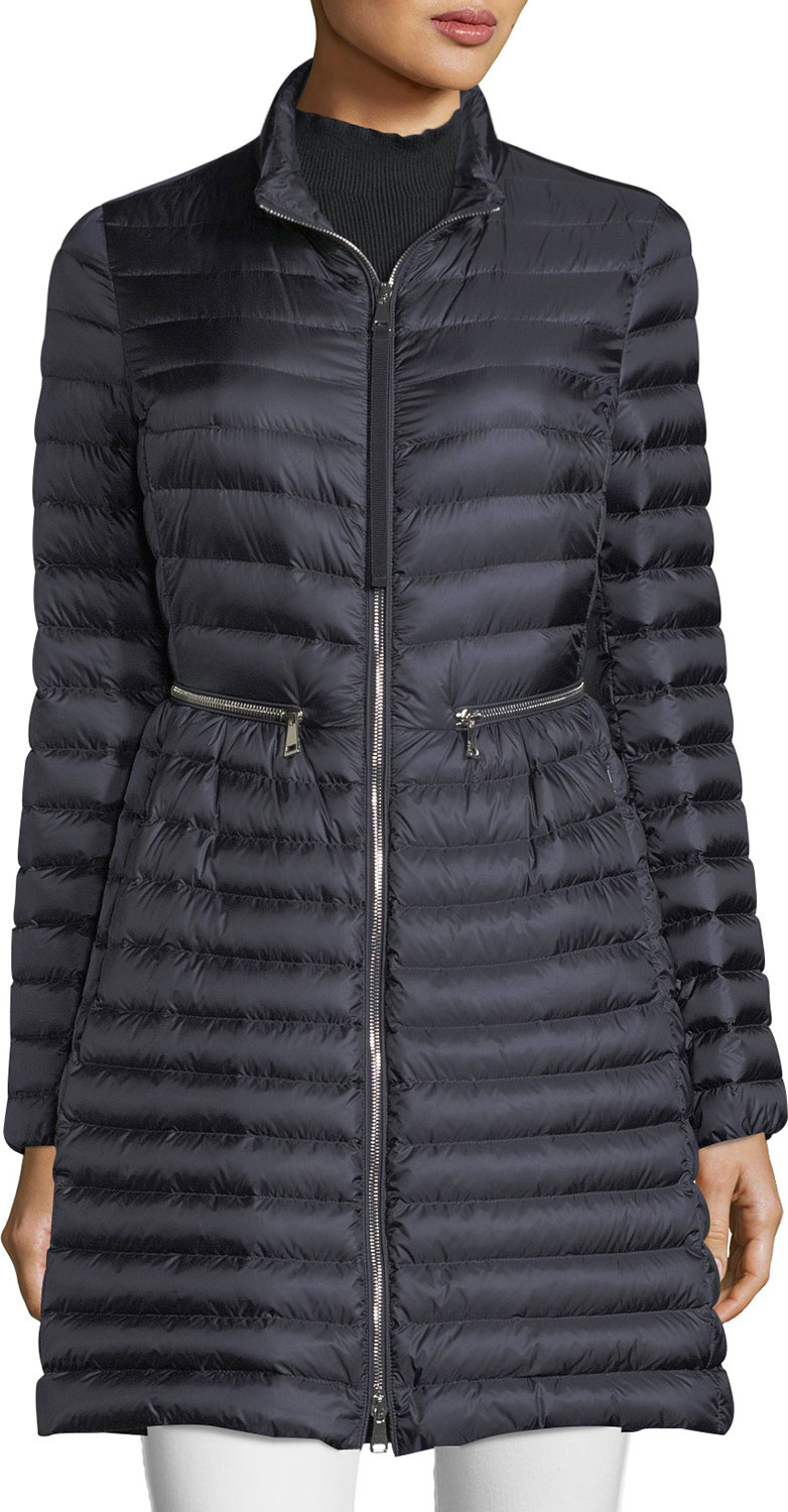 Moncler Agatelon Zip-Front Quilted Puffer Coat