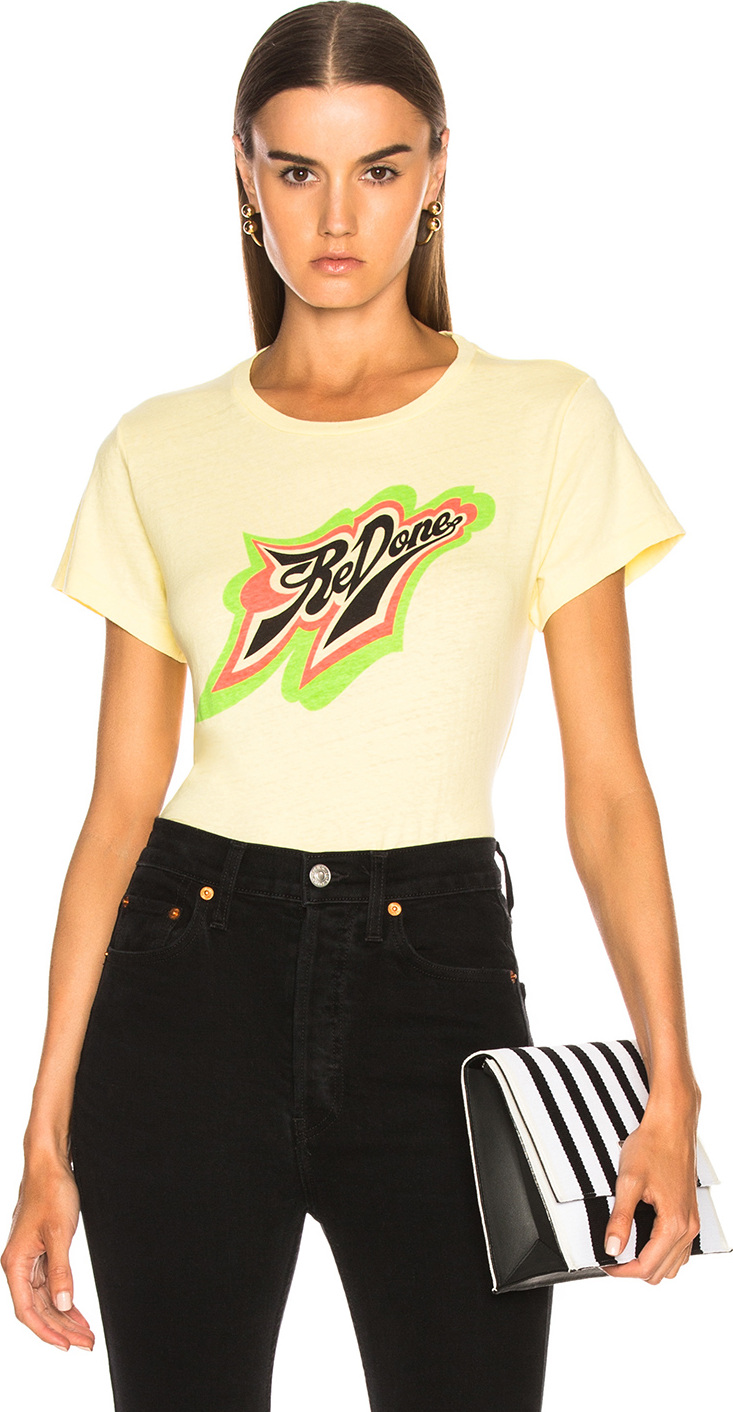 RE/DONE ORIGINALS Classic Neon Logo Tee