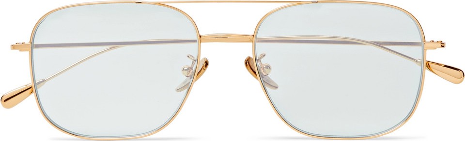 CUTLER AND GROSS Aviator-Style Gold-Tone Sunglasses