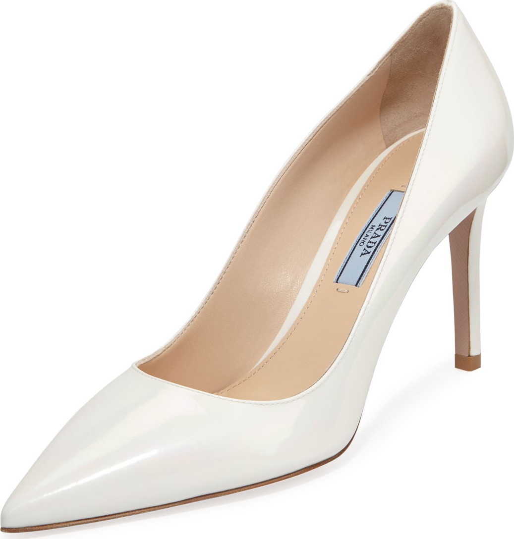 Prada Iridescent Patent Leather Pumps
