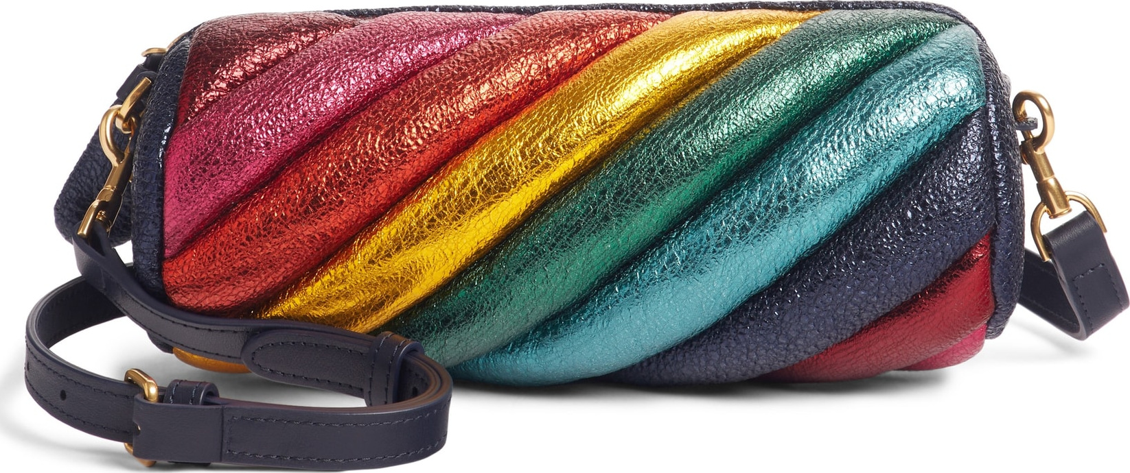 Anya Hindmarch Marshmallow Twist Metallic Leather Crossbody Bag