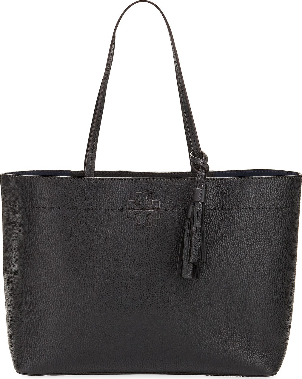 Tory Burch McGraw Pebbled Leather Tote Bag