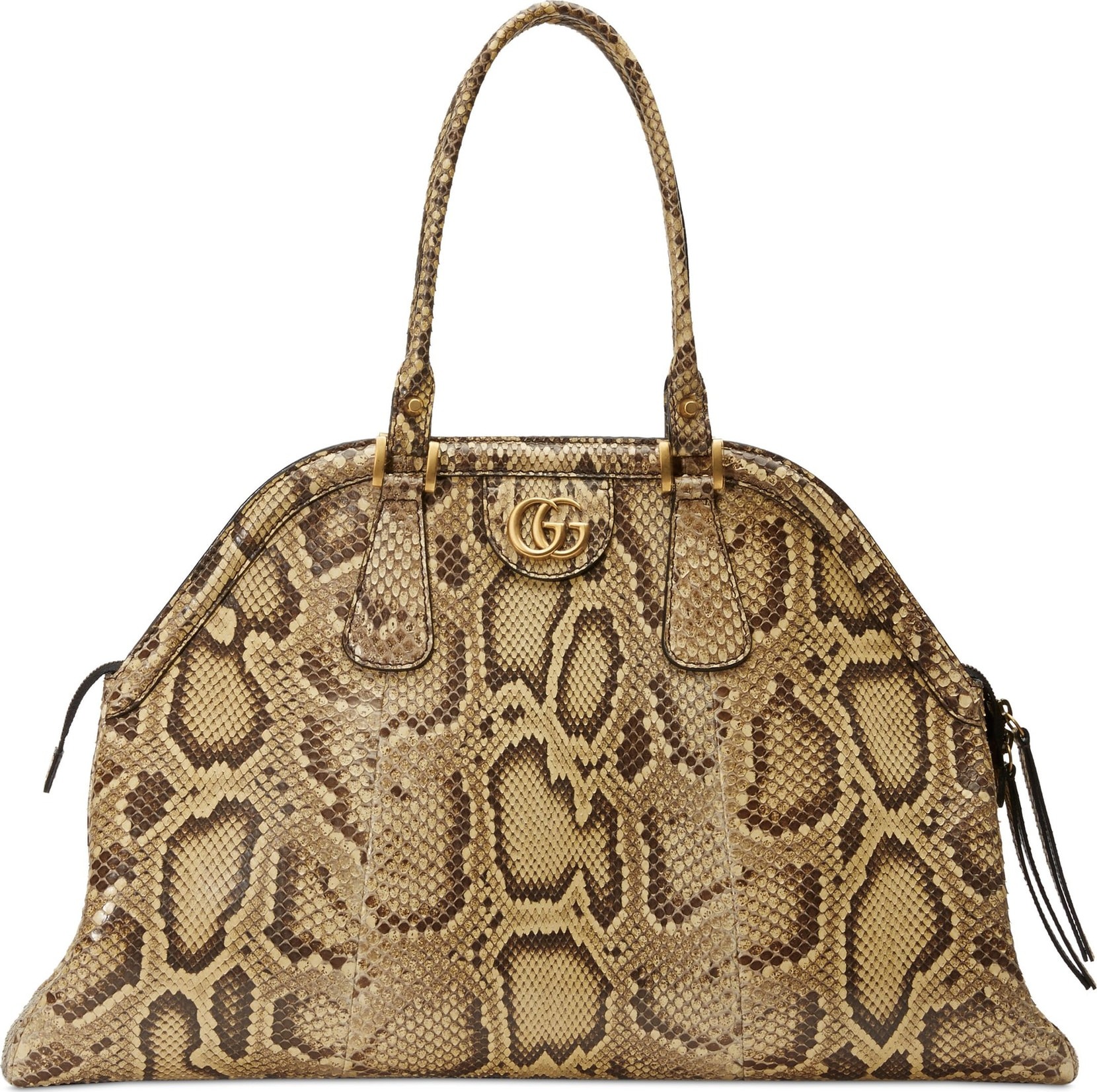 Gucci Large Linea S Genuine Python Top Handle Satchel