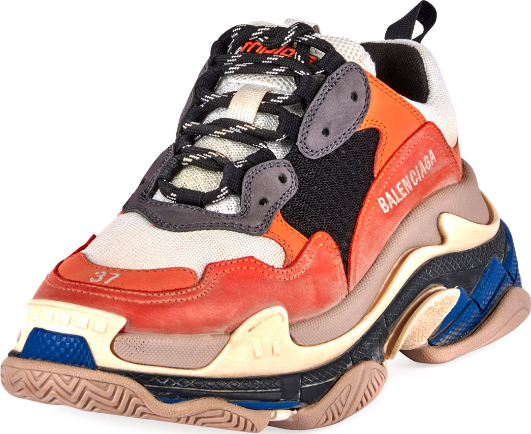 Balenciaga Triple S Mesh & Leather Trainer Sneaker