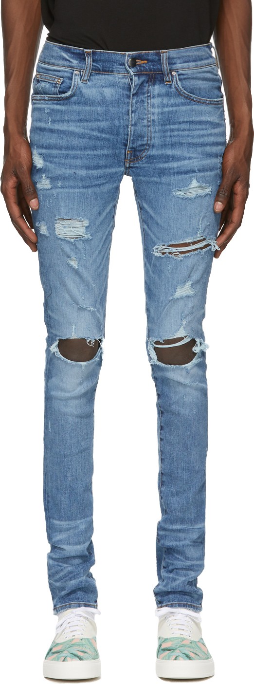Amiri Blue Thrasher Plus Jeans