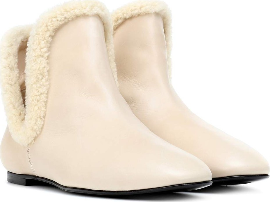 THE ROW Eros leather ankle boots