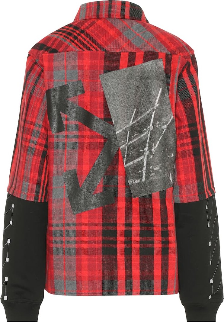 Off White Checked cotton blend shirt