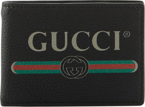 Gucci Bi-Fold Leather Logo Wallet
