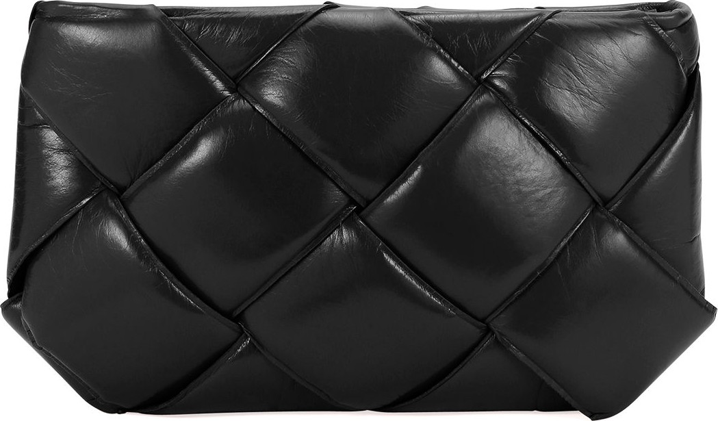 Bottega Veneta Puffer Intrecciato Zip-Top Clutch Bag