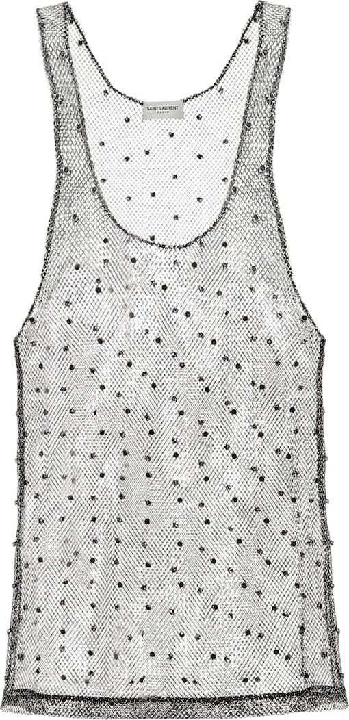 Saint Laurent Embellished woven top