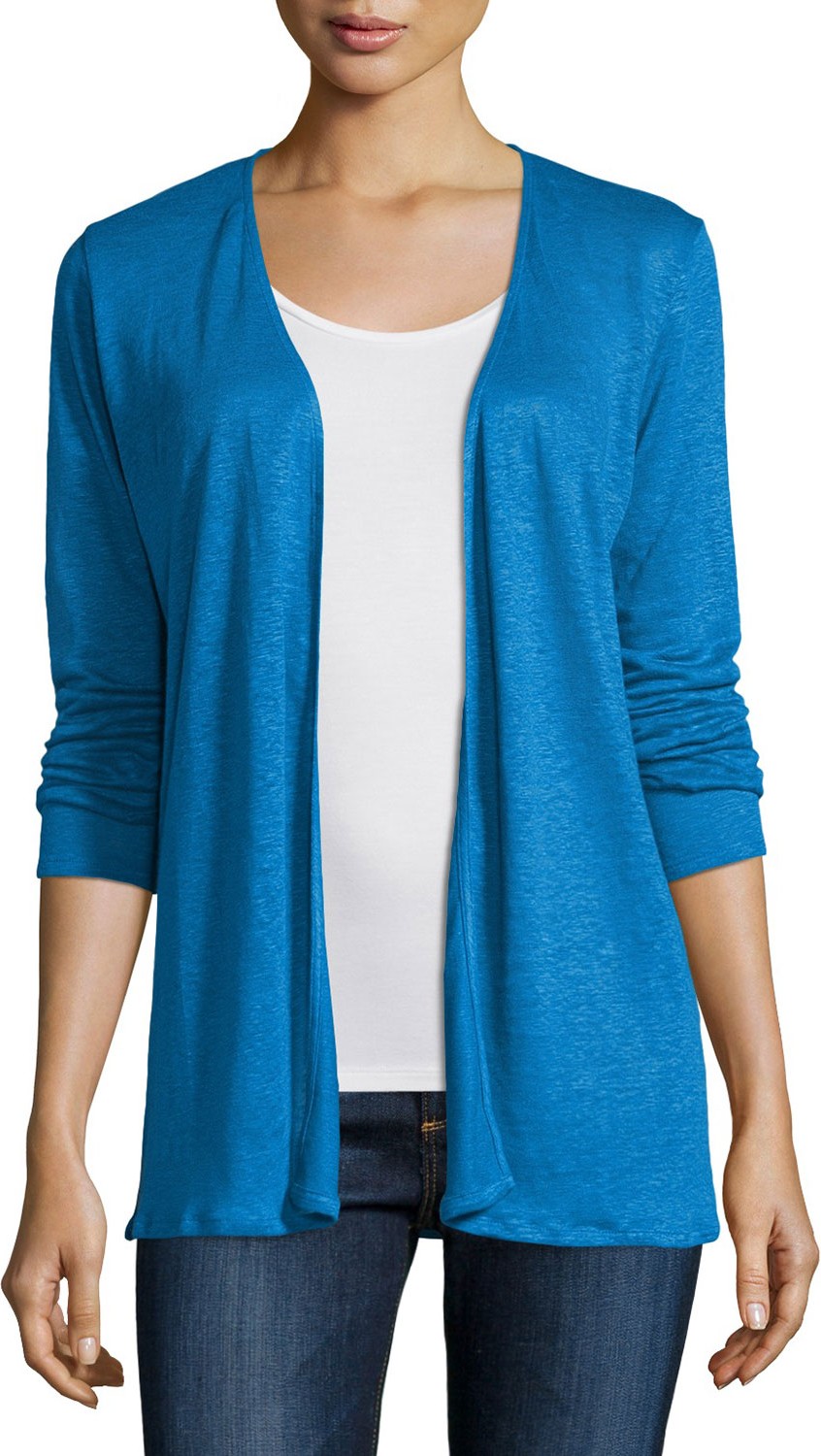 Majestic Draped Open Cardigan