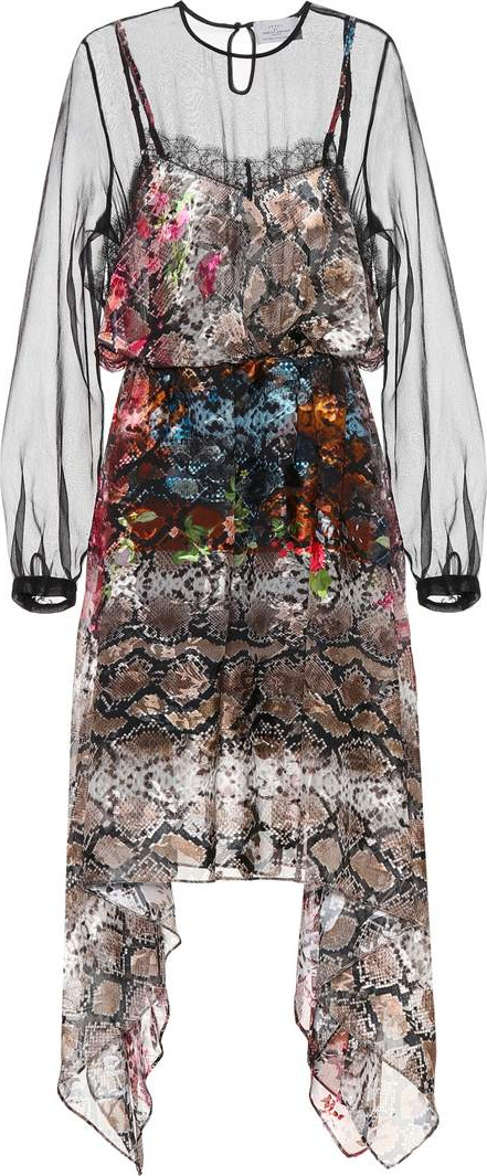 Preen Fredi snakeskin-printed silk dress