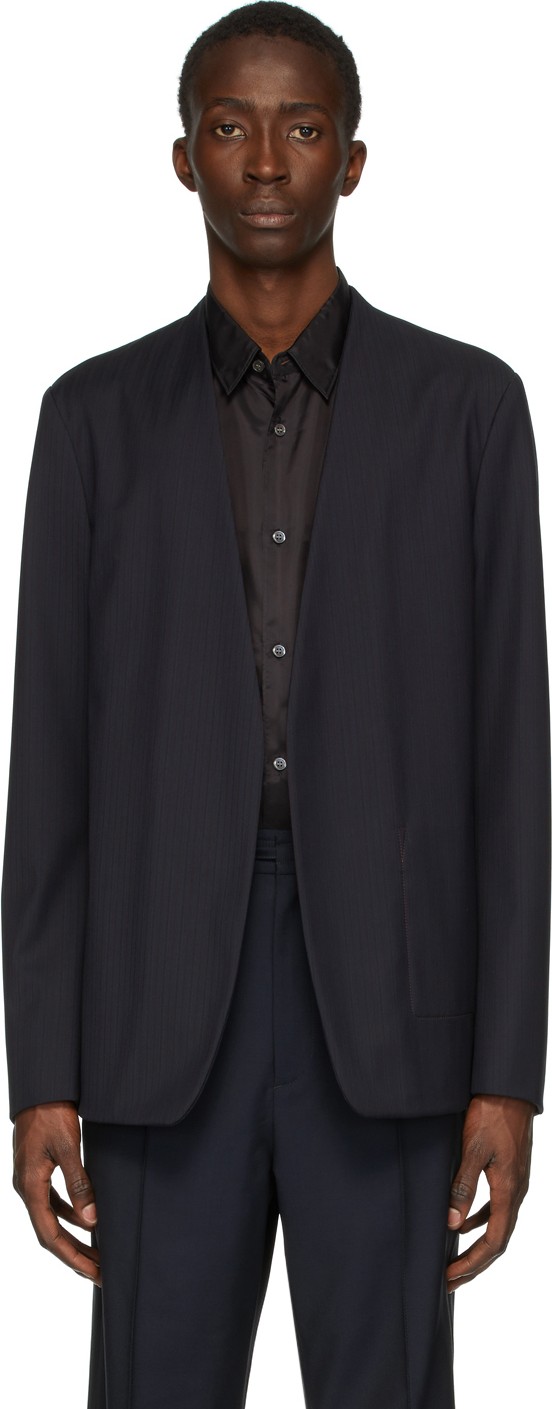 Maison Margiela Navy Wool Blazer