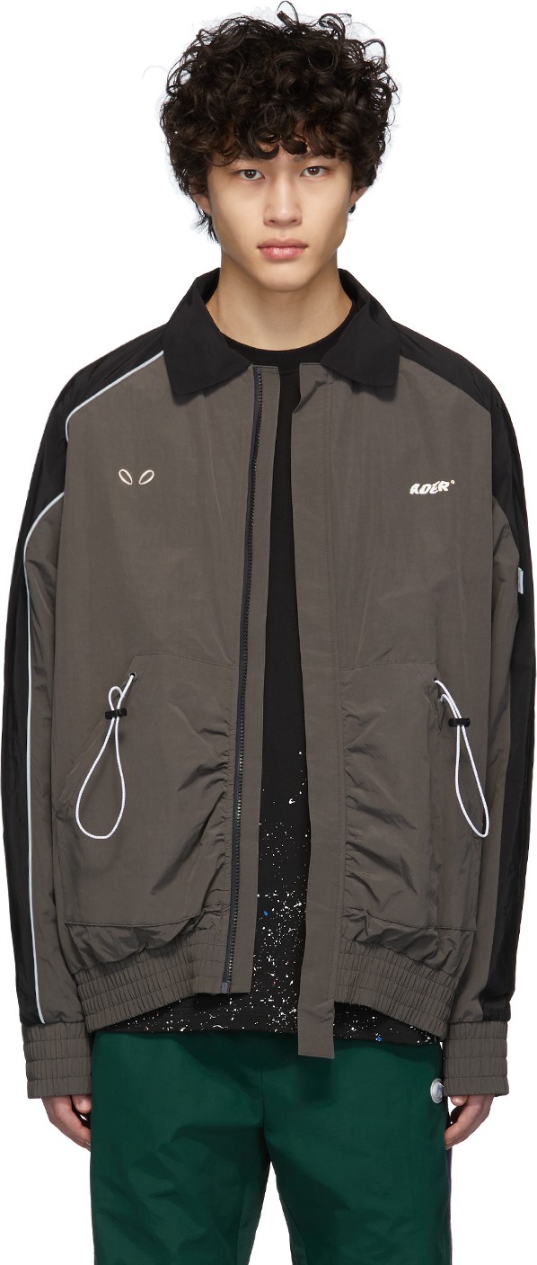 ADER error Black Oversized Patch Jacket