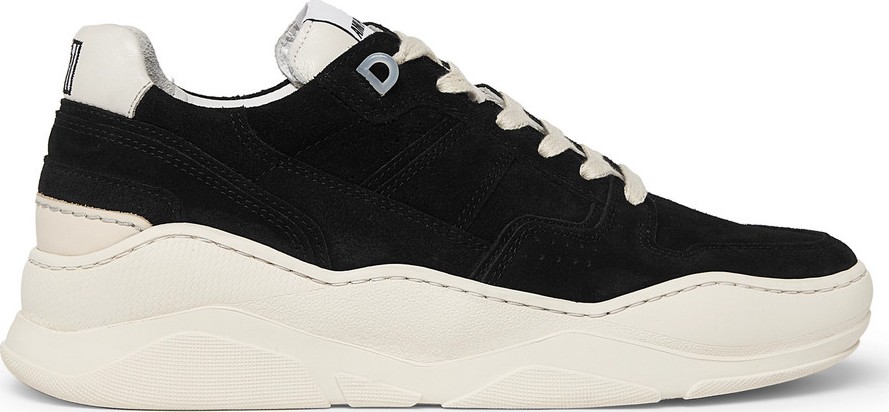 AMI Leather-Trimmed Suede Sneakers