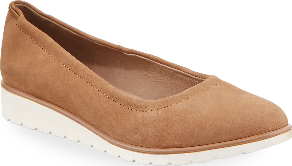 Eileen Fisher Honest Easy Leather Sneaker-Bottom Slip-On Flat