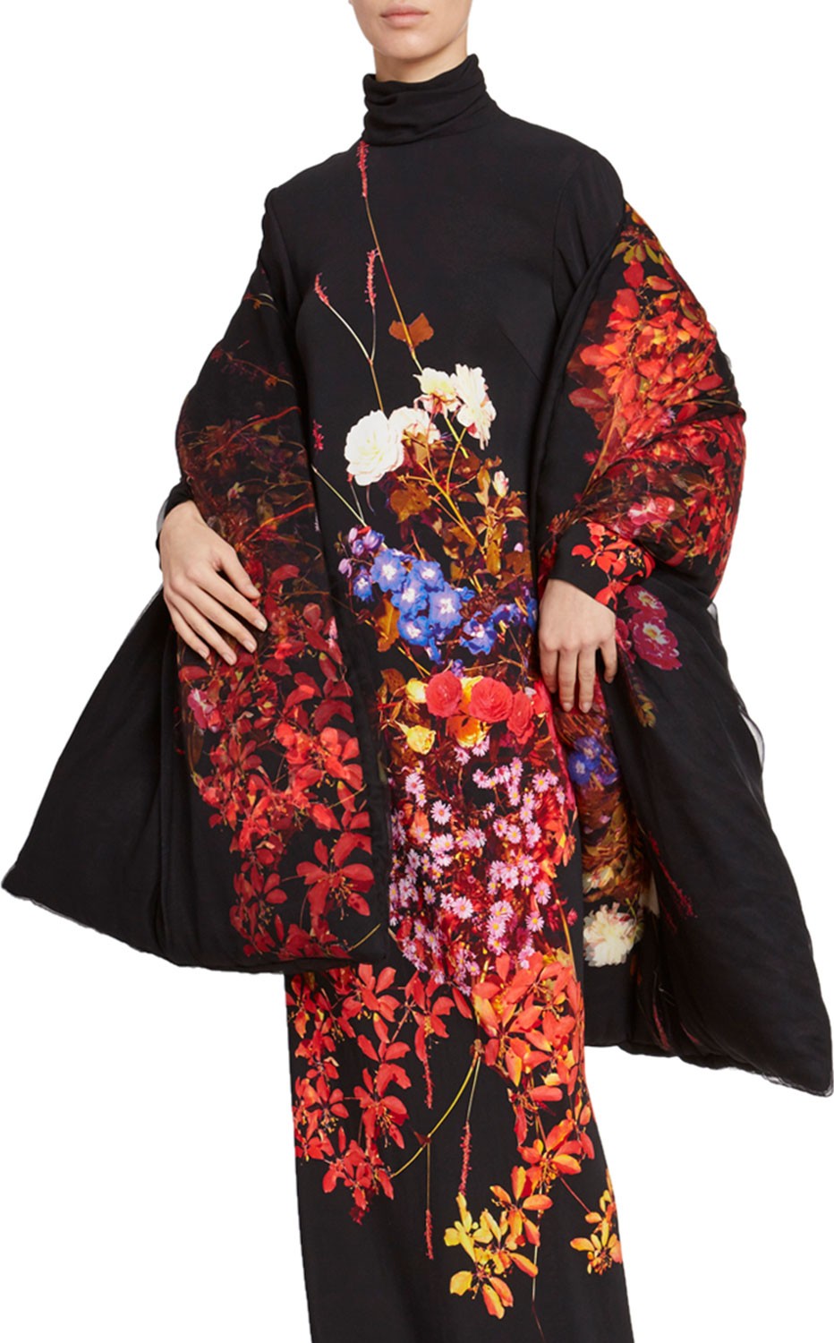 Dries Van Noten Floral Print Quilted Wrap