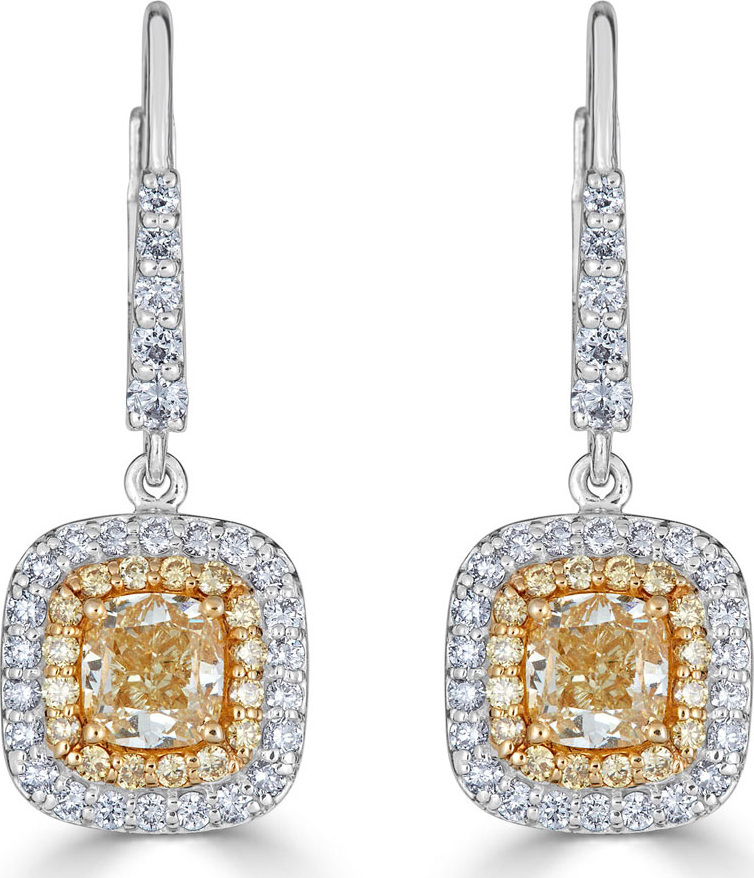 ZYDO Limoncello 18k Two-Tone Gold & Diamond Drop Earrings