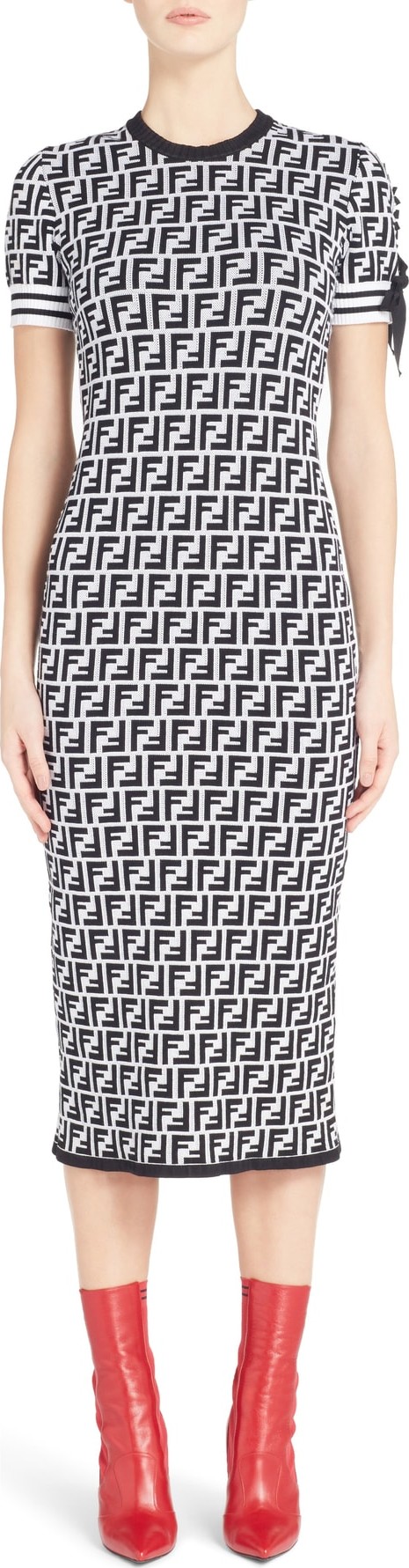 Fendi Logo Body-Con Dress