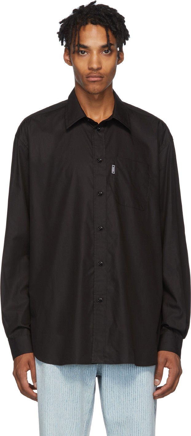 Versace Black Logo Pocket Shirt